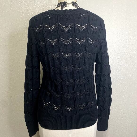 Y2K Gap Cute Chevron Knit Chunky Gothic Grunge Emo Cozy Long Sleeve Sweater - Picture 10 of 13